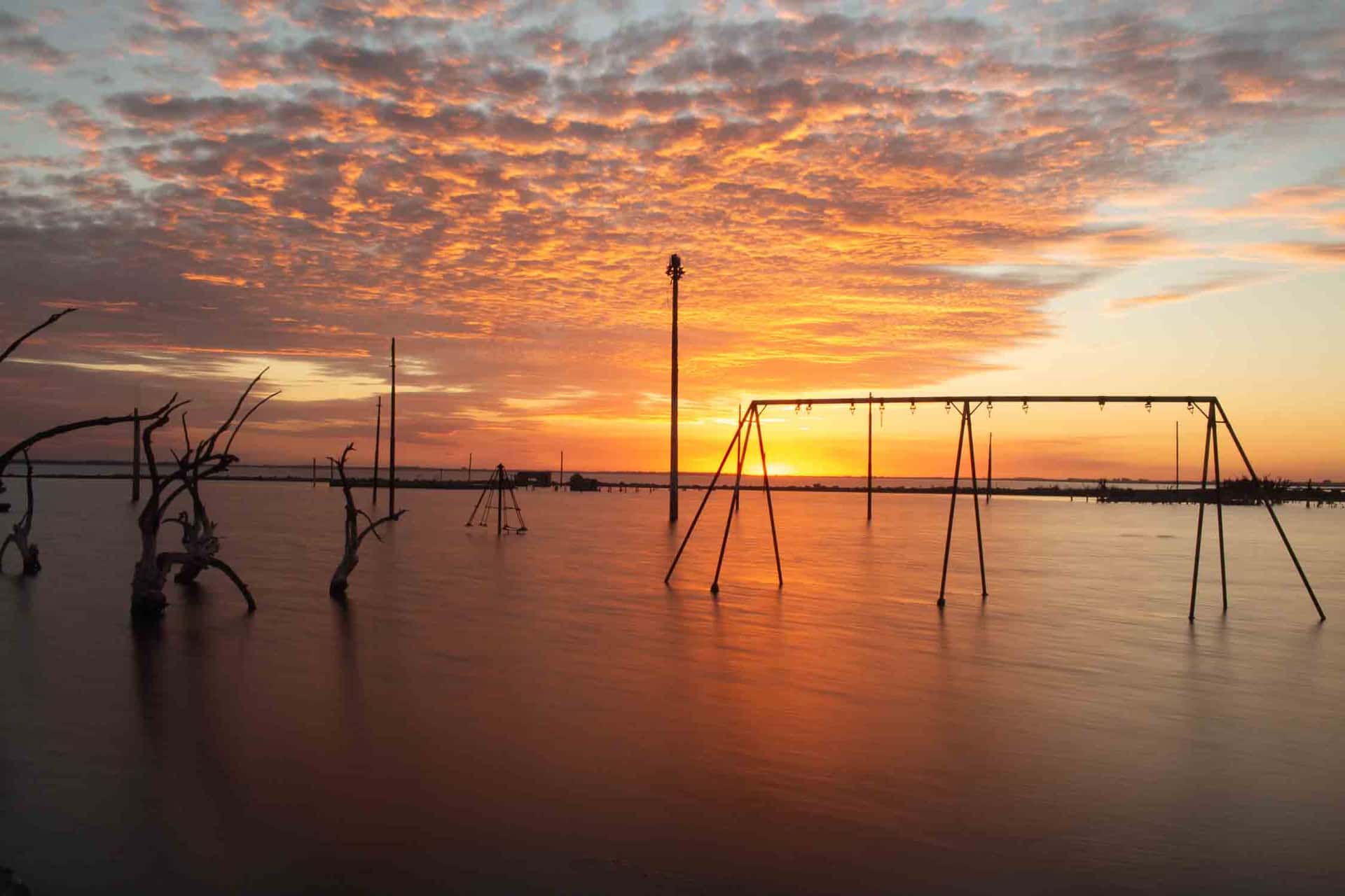 Atardecer en los columpios